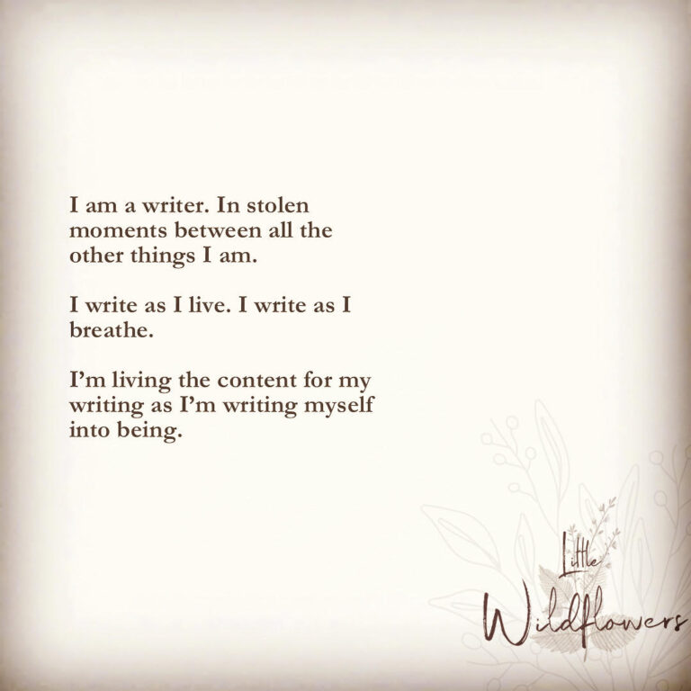 The writer in me.